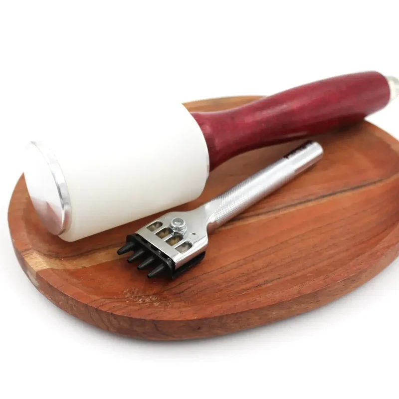 Professionelles 4-in-1 Reihenlocheisen für Leder