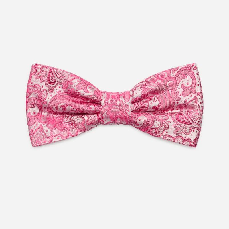 FABIO pink paisley – Seidenfliege im Paisley-Dessin