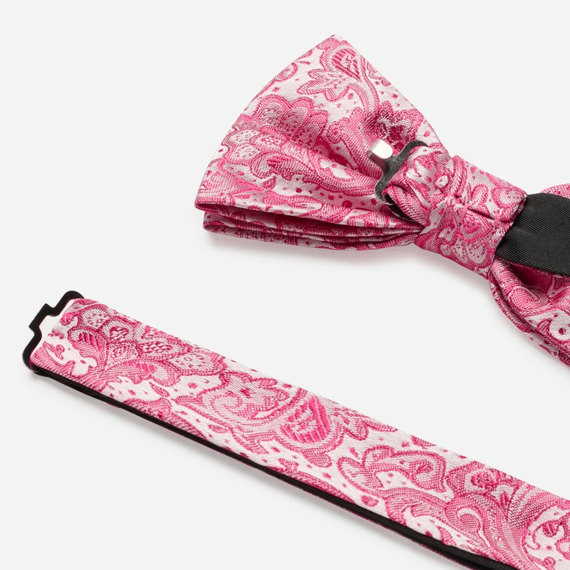 FABIO pink paisley – Seidenfliege im Paisley-Dessin