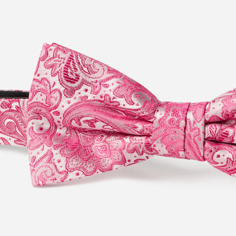 FABIO pink paisley – Seidenfliege im Paisley-Dessin