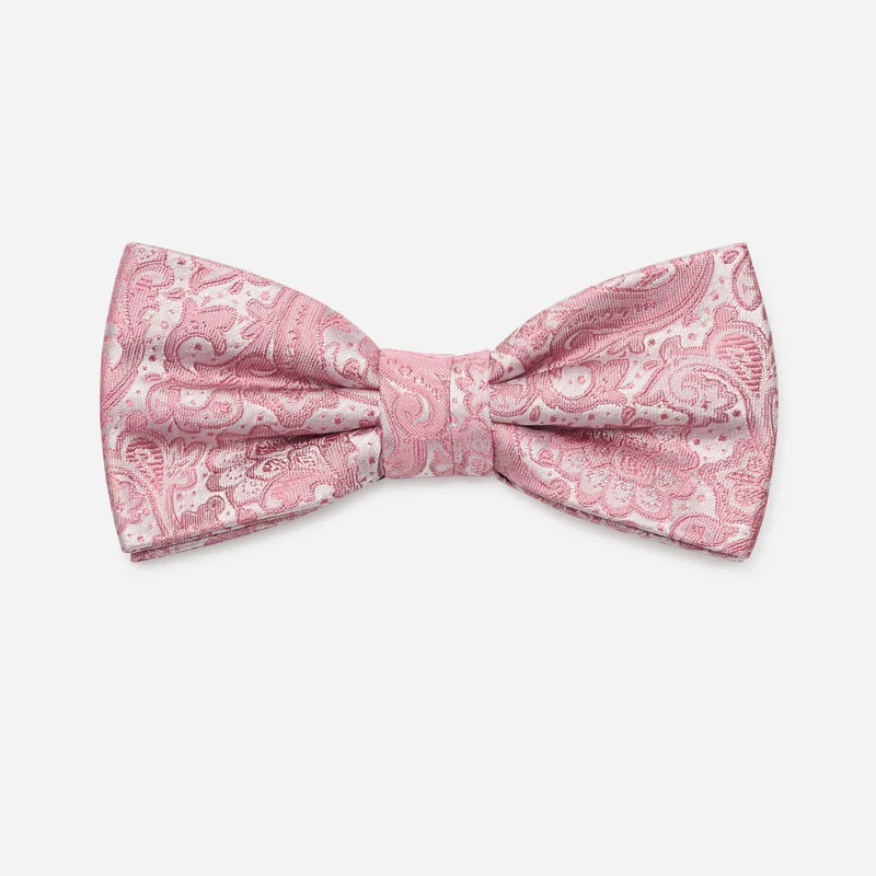 FABIO bright red paisley – Seidenfliege im Paisley-Dessin