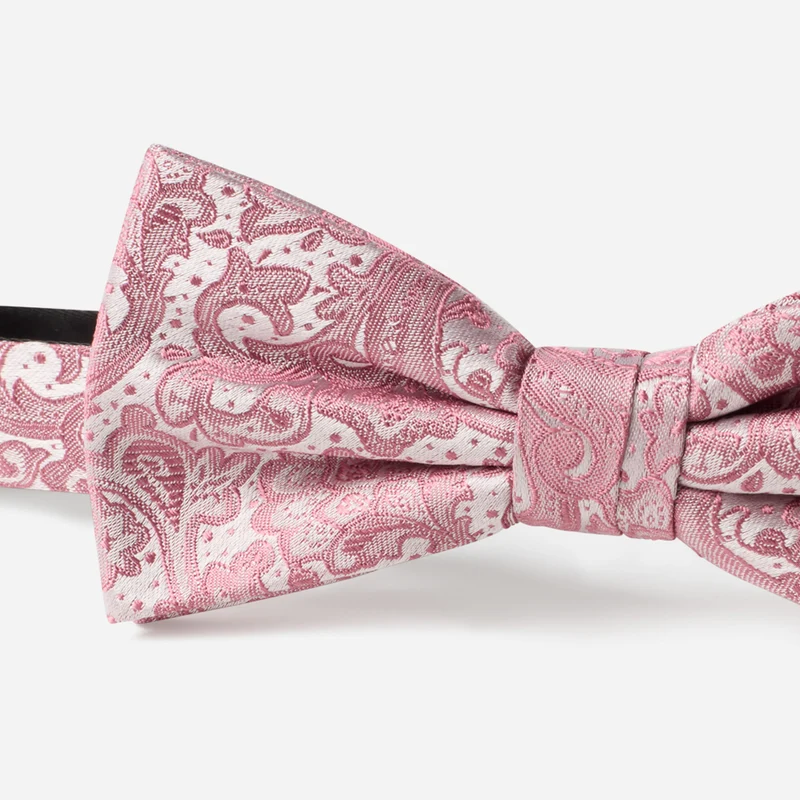 FABIO bright red paisley – Seidenfliege im Paisley-Dessin