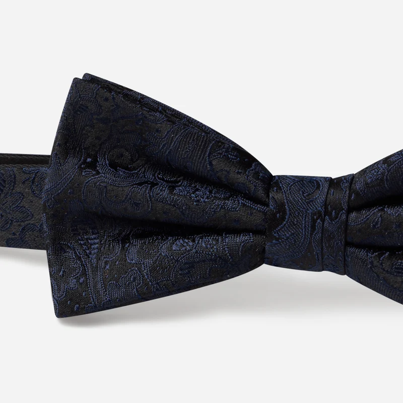 FLAVIO navy paisley – Seidenfliege im Paisley-Dessin