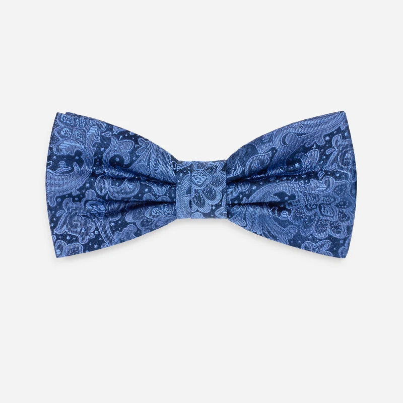 FLAVIO blue paisley – Seidenfliege im Paisley-Dessin