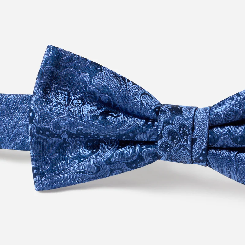 FLAVIO blue paisley – Seidenfliege im Paisley-Dessin