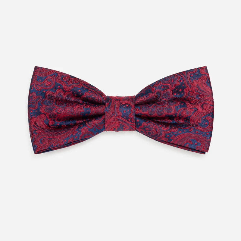 FLAVIO red paisley – Seidenfliege im Paisley-Dessin