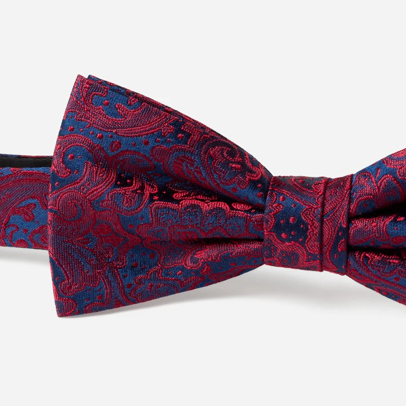 FLAVIO red paisley – Seidenfliege im Paisley-Dessin