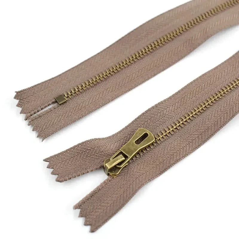 Reißverschluss 20 cm (3 mm) | Antik-Bronze 6 Farben