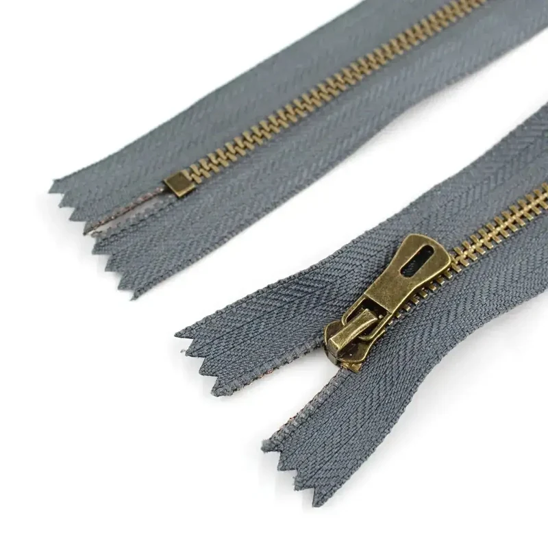 Reißverschluss 20 cm (3 mm) | Antik-Bronze 6 Farben