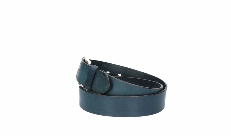 Leder Bazlen Gürtel blau