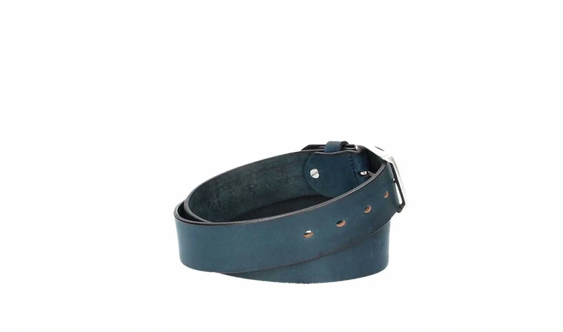 Leder Bazlen Gürtel blau