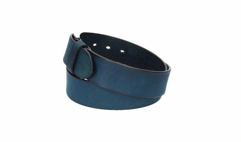 Leder Bazlen Gürtel blau