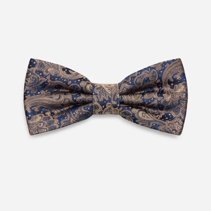 FLAVIO beige paisley – Seidenfliege im Paisley-Dessin