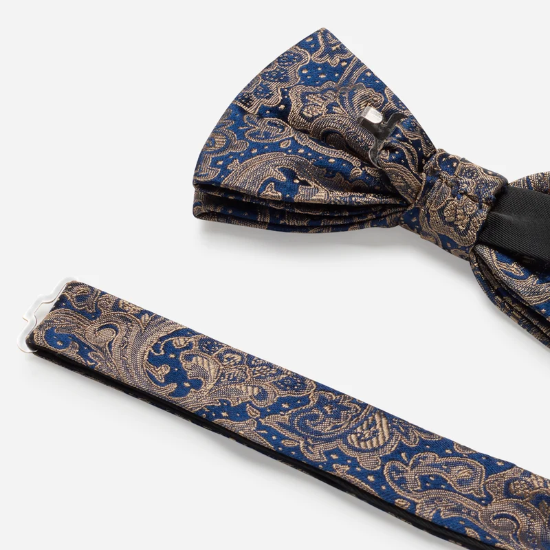 FLAVIO beige paisley – Seidenfliege im Paisley-Dessin