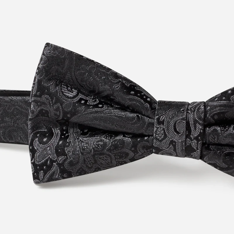 FLAVIO grey paisley – Seidenfliege im Paisley-Dessin