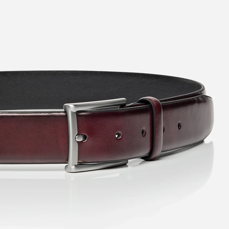LONDON bordeaux uni – Herren-Anzuggürtel 3,5 cm