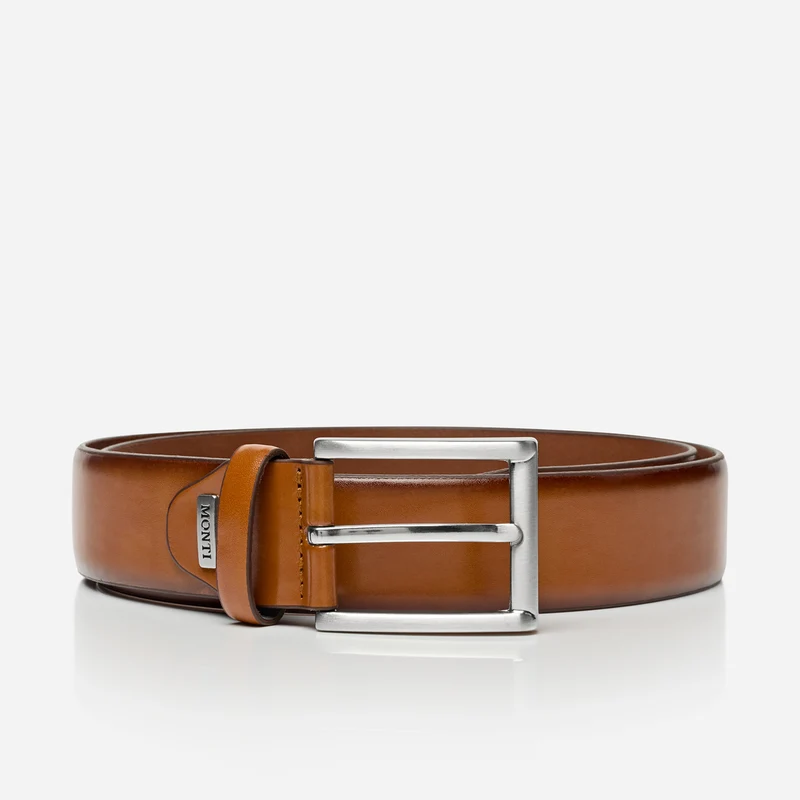 LONDON light cognac – Herren-Anzuggürtel 3,5 cm