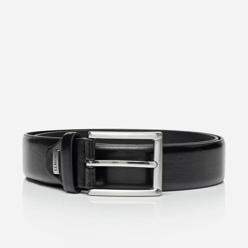 LONDON black uni – Herren-Anzuggürtel 3,5 cm