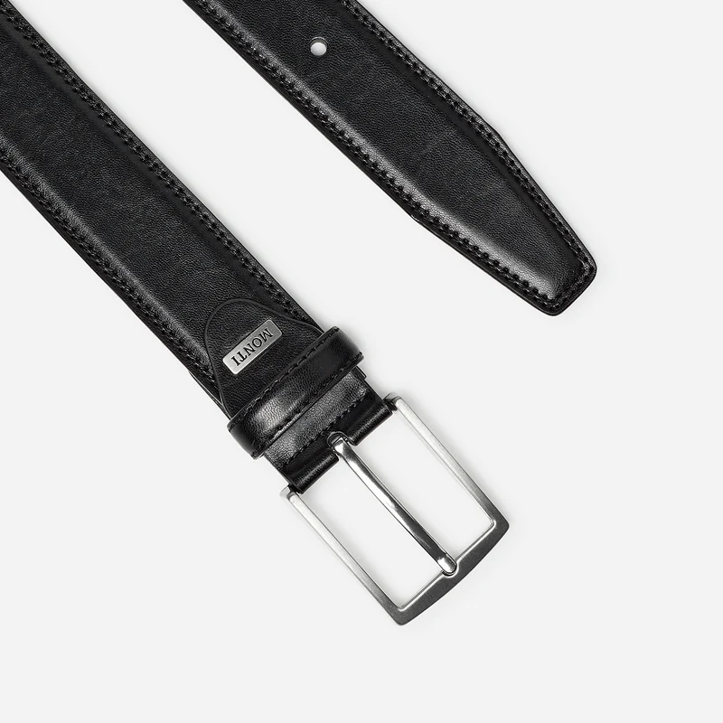 WIEN black uni – Herren-Anzuggürtel 3,5 cm