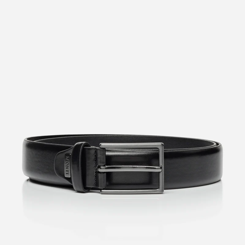 CHICAGO black uni – Herren-Anzuggürtel 3 cm