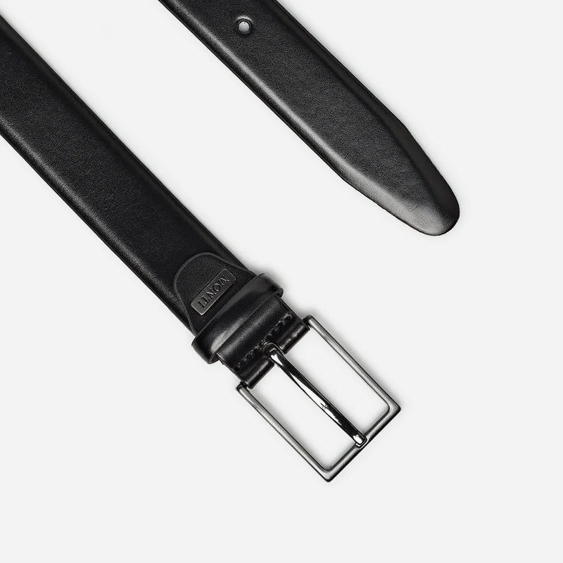CHICAGO black uni – Herren-Anzuggürtel 3 cm