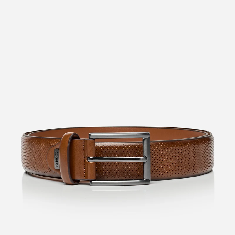 DUBLIN light brown uni – Herren-Anzuggürtel 3,5 cm
