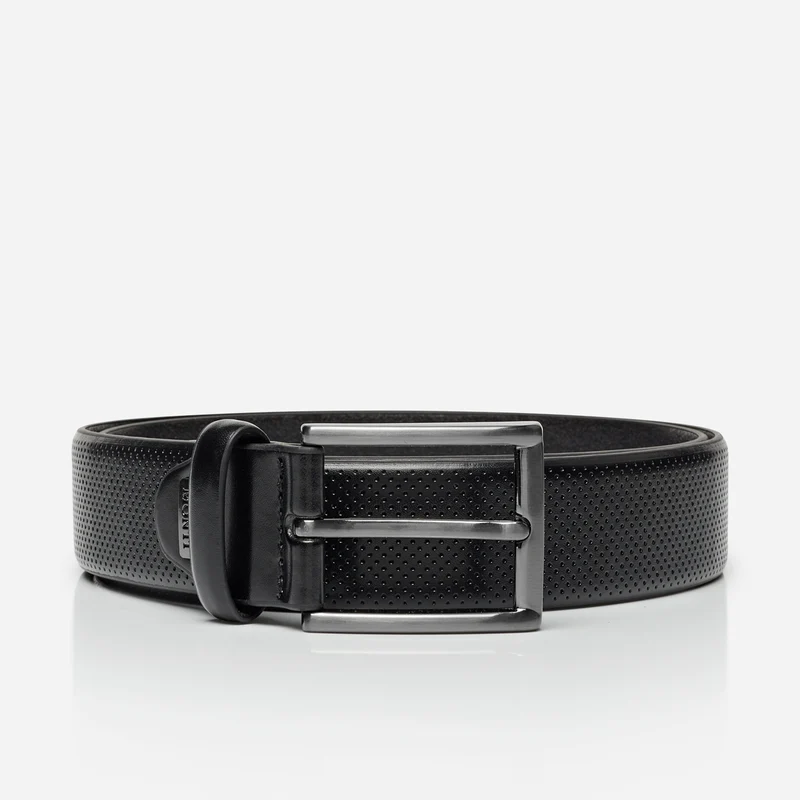DUBLIN black uni – Herren-Anzuggürtel 3,5 cm