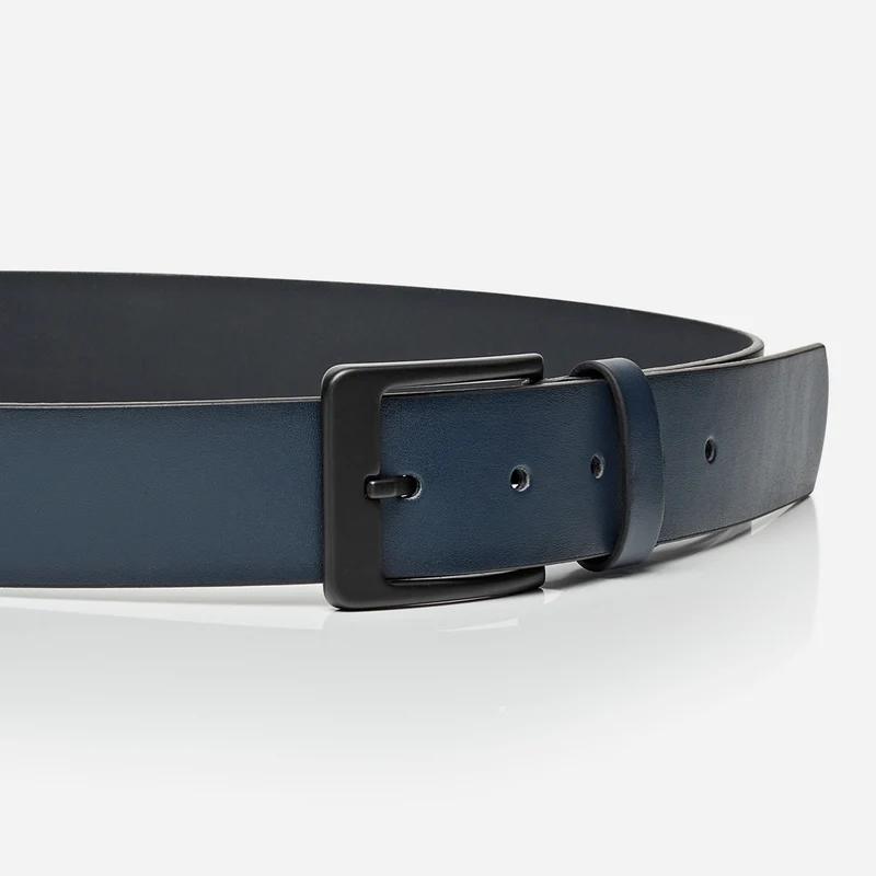 ATLANTA navy uni – Ledergürtel Herren 4 cm