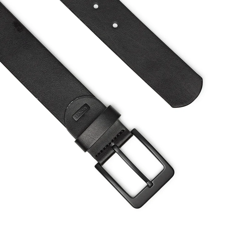 ATLANTA black uni – Ledergürtel Herren 4 cm