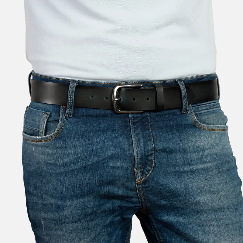 NASHVILLE navy uni – Ledergürtel Herren 4 cm mit Pull-up-Effekt