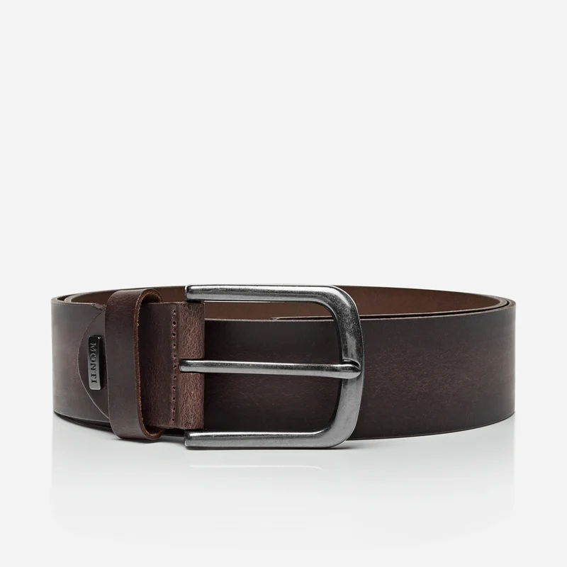 NASHVILLE brown uni – Ledergürtel Herren 4 cm mit Pull-up-Effekt
