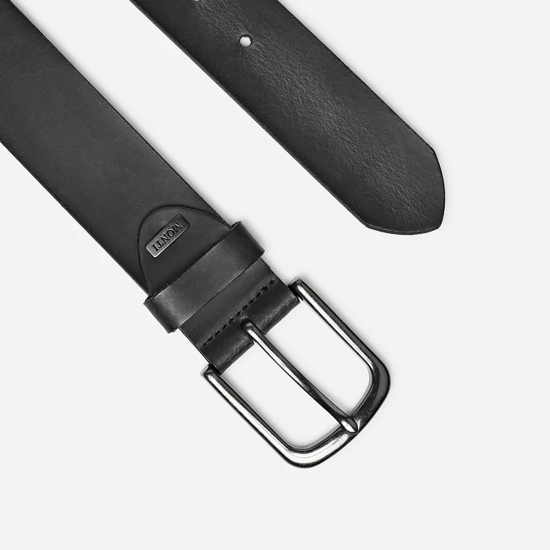 NASHVILLE black uni – Ledergürtel Herren 4 cm mit Pull-up-Effekt
