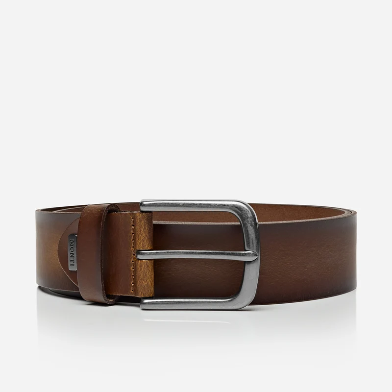 NASHVILLE light brown uni – Ledergürtel Herren 4 cm mit Pull-up-Effekt