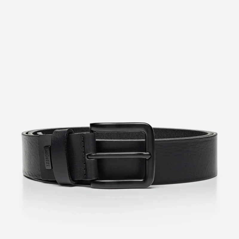 GENOVA black uni – Ledergürtel Herren 3,5 cm