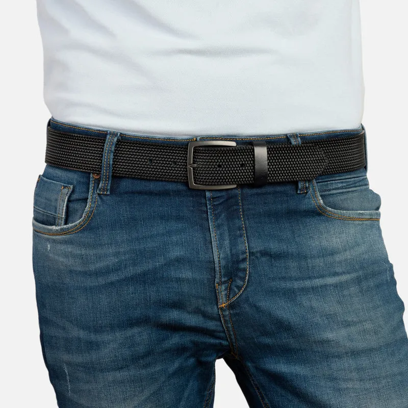 MADRID navy uni – Ledergürtel Herren 4 cm mit Prägung