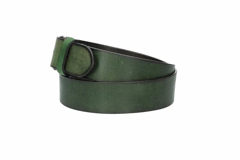 Leder Bazlen Gürtel grün