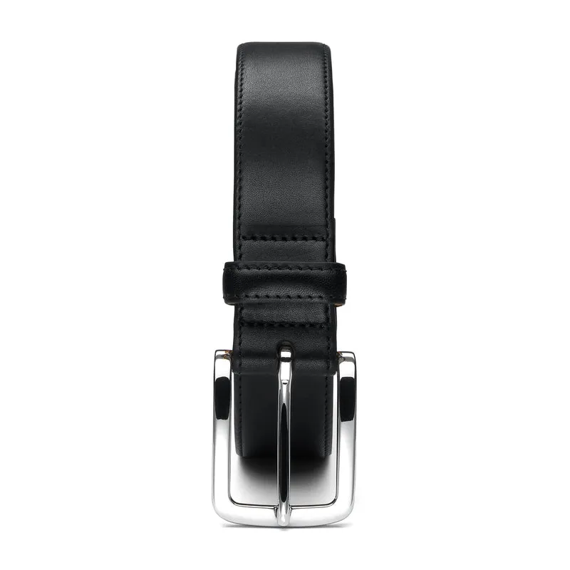 Schmaler Herren Ledergürtel „Alessio“ in Schwarz – 3 cm, leicht & unaufdringlich elegant