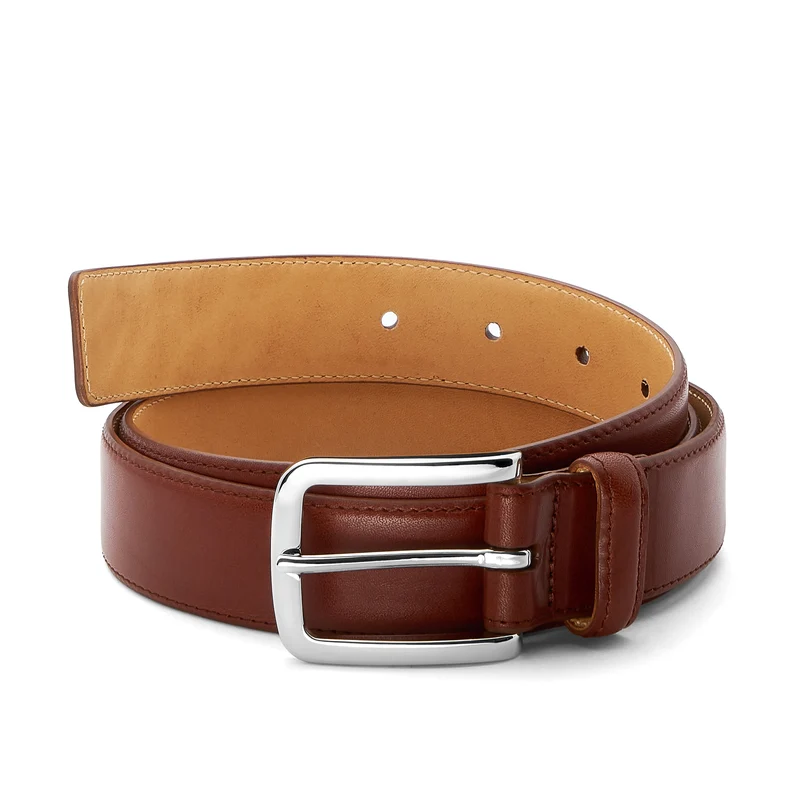 Schmaler Herren Ledergürtel „Alessio“ in Cognac – 3 cm, leicht & unaufdringlich elegant