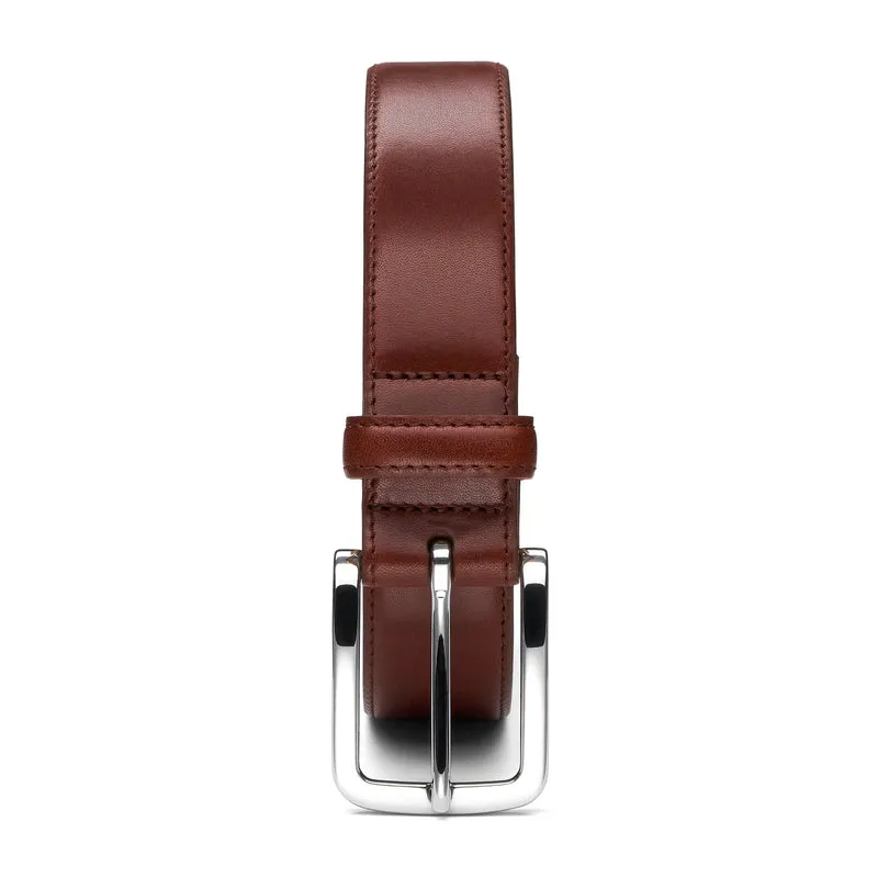 Schmaler Herren Ledergürtel „Alessio“ in Cognac – 3 cm, leicht & unaufdringlich elegant