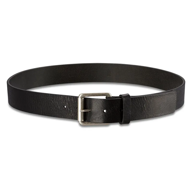 Vintage Herrenledergürtel „David“ in Schwarz – 4 cm, nachhaltig pflanzlich gegerbtes Rindleder