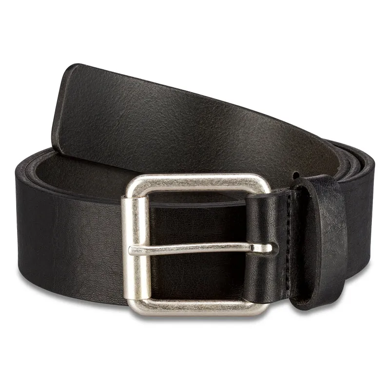 Vintage Herrenledergürtel „David“ in Schwarz – 4 cm, nachhaltig pflanzlich gegerbtes Rindleder