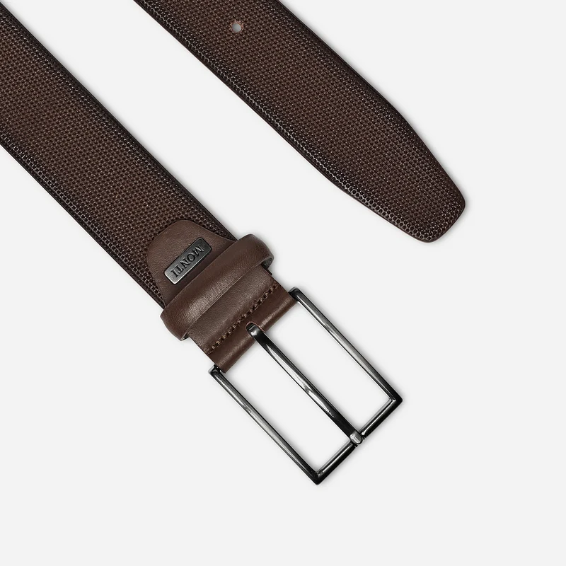 PARIS brown uni – Ledergürtel Herren 3,5 cm aus Nappaleder
