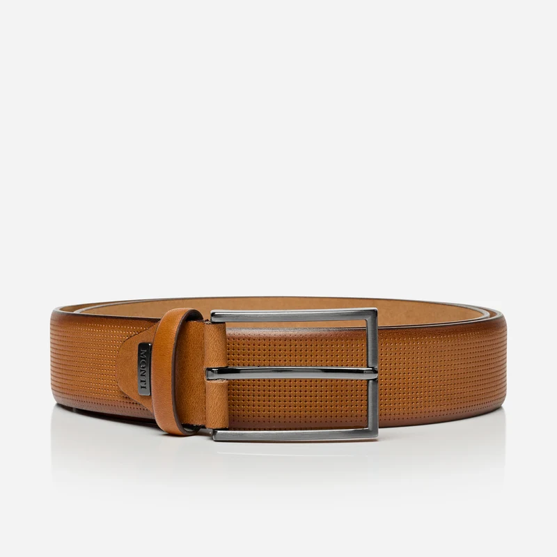 PARIS light brown uni – Ledergürtel Herren 3,5 cm aus Nappaleder