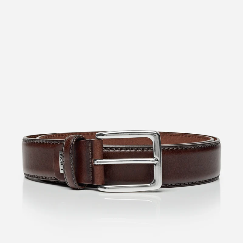 BARCELONA brown uni – Herren-Anzuggürtel 3,5 cm
