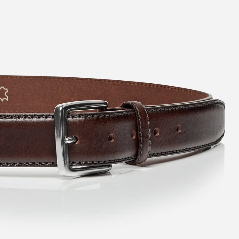 BARCELONA brown uni – Herren-Anzuggürtel 3,5 cm