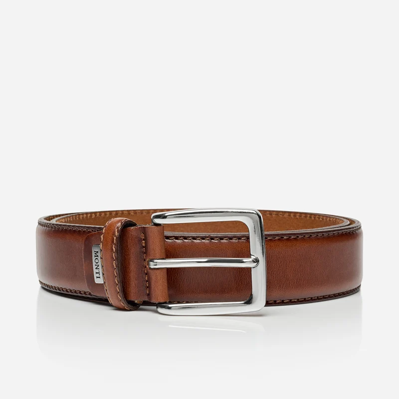 BARCELONA light brown uni – Herren-Anzuggürtel 3,5 cm