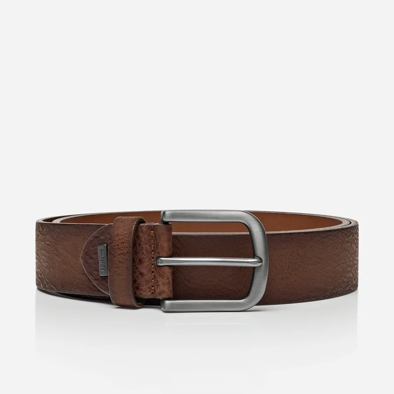 AMARILLO light brown uni – Ledergürtel Herren 3,5 cm