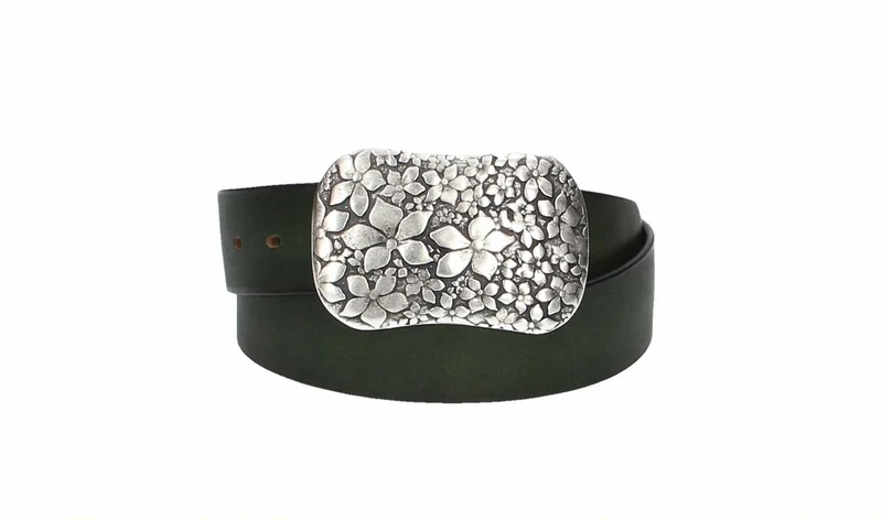 Leder Bazlen Gürtel grün