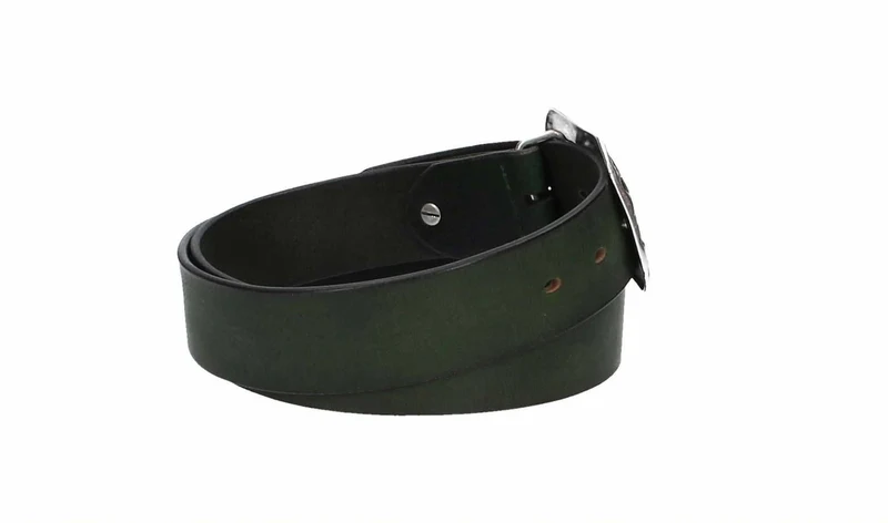 Leder Bazlen Gürtel grün