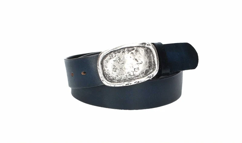 Leder Bazlen Gürtel blau